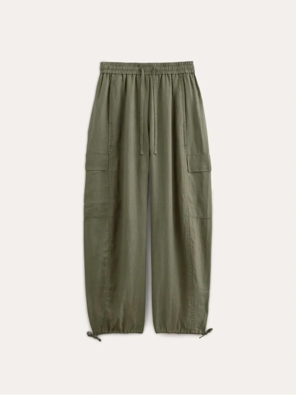 Everlane Linen Cargo Pants Kalamata Olive Green Size XL